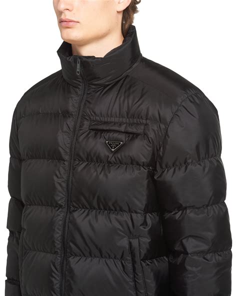 prada jacket brown|prada re nylon puffer jacket.